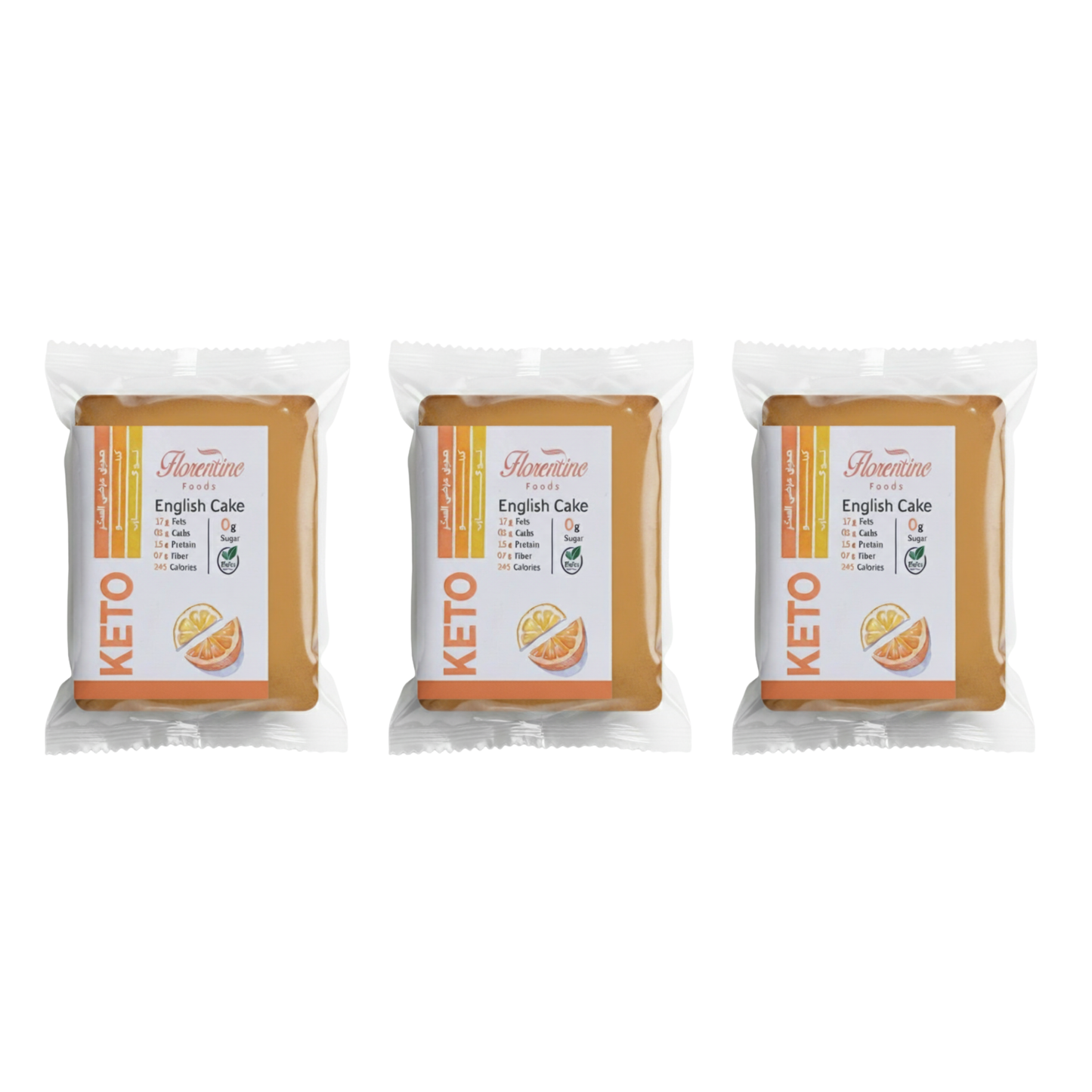 انجلش كيك فلورنتين بقشر البرتقال –زيرو سكر. كيتو.لو كارب