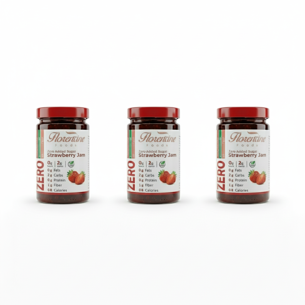 مربى الفراولة فلورنتين – زيرو سكر مضاف. كيتو. لو كارب