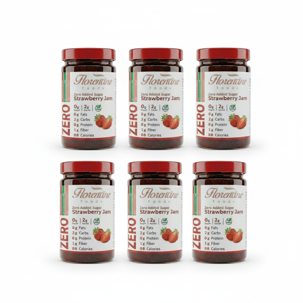 مربى الفراولة فلورنتين – زيرو سكر مضاف. كيتو. لو كارب